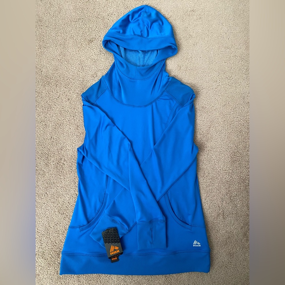 RBX Electric Blue Long-Sleeve Hooded Athletic Top